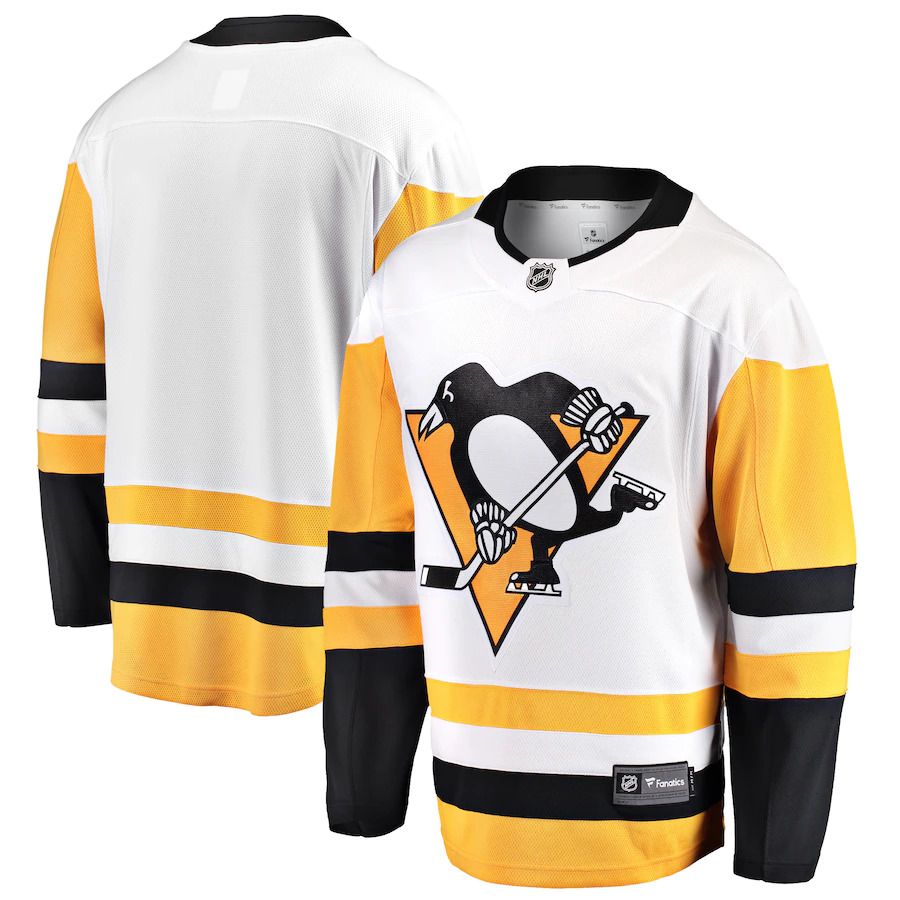 Men Pittsburgh Penguins Fanatics Branded White Breakaway Away NHL Jersey